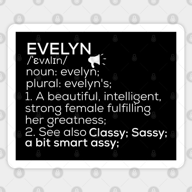 Evelyn Name Definition Evelyn Female Name Sticker by TeeLogic